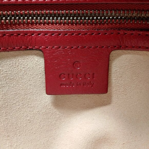 Authentic Gucci Red Leather Hand Bag mon869-110925 - Picture 16 of 16